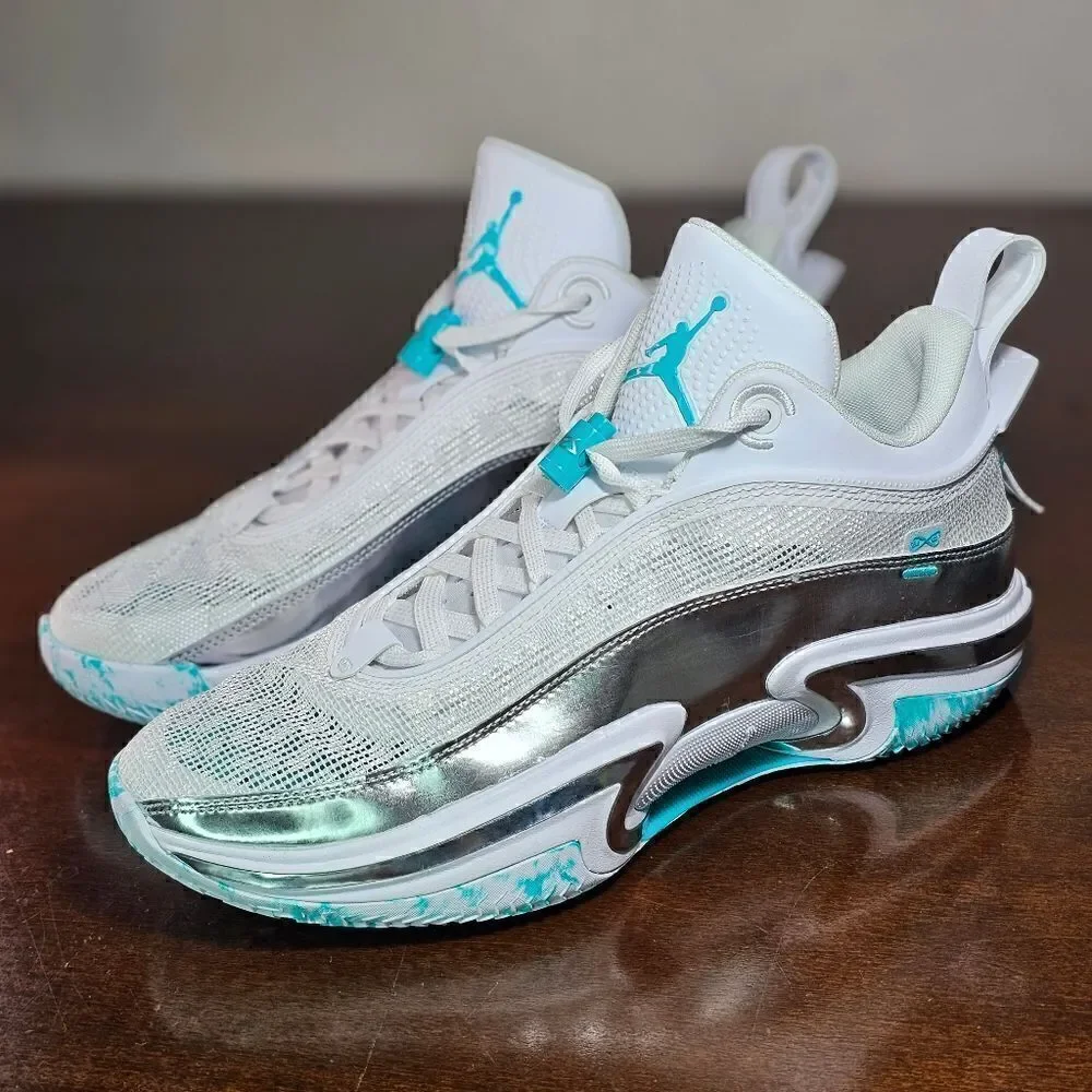 Nike Air Jordan XXXVI 36 Low PF Guo Ailun Men's 10 Silver Jade DM9032-130 Shoes